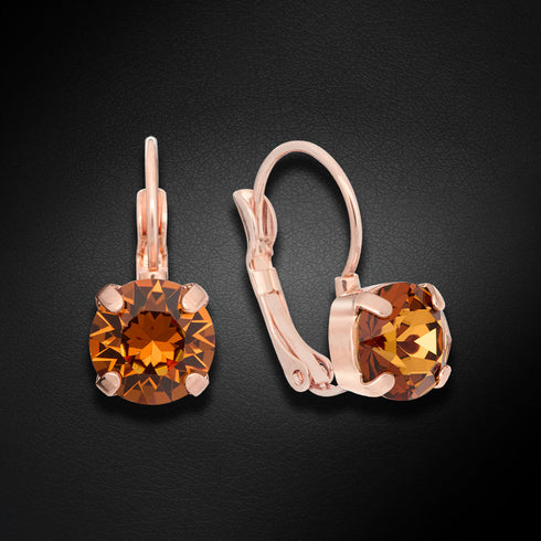 Серьги "Krāšņums II (Light Amber)" с кристаллами Swarovski™